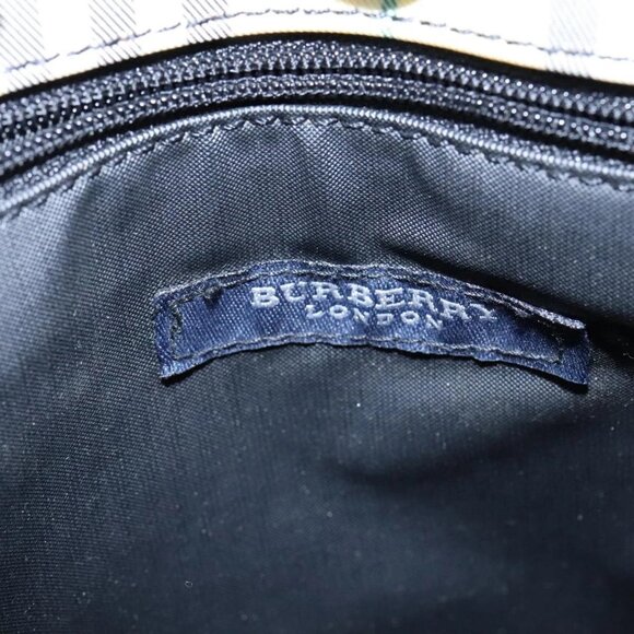 BURBERRY Nova Check Hand Bag Nylon Yellow Auth ti2489 - Picture 10 of 16